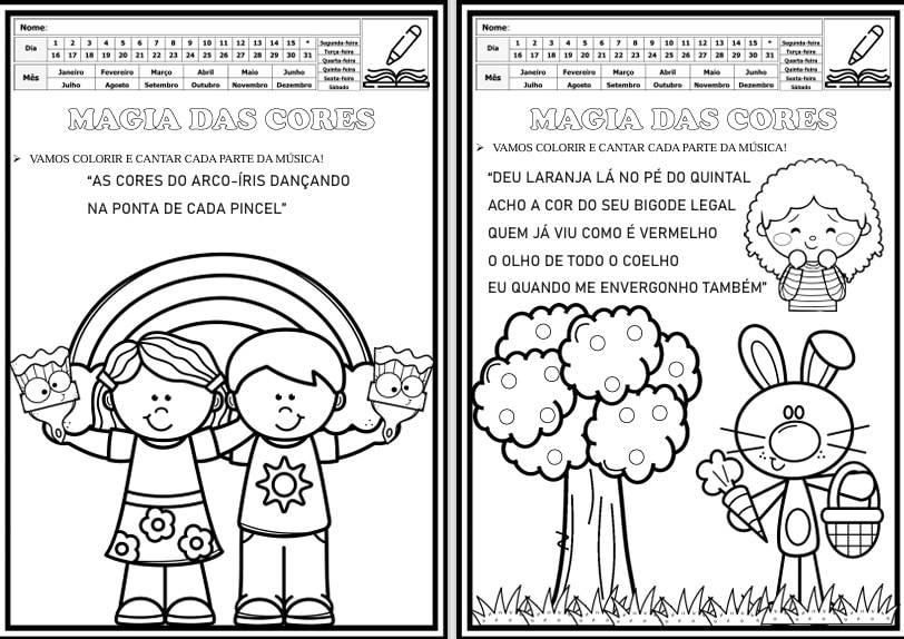 ATIVIDADES MAGIA DAS CORES