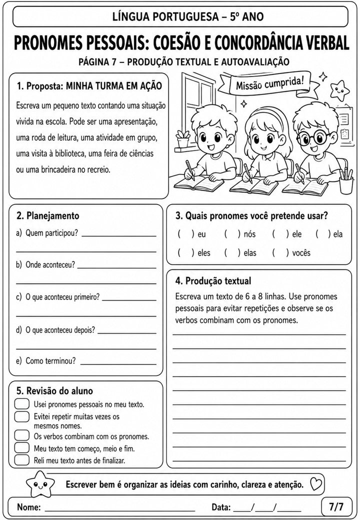 PRONOMES PESSOAIS 5° ANO 7