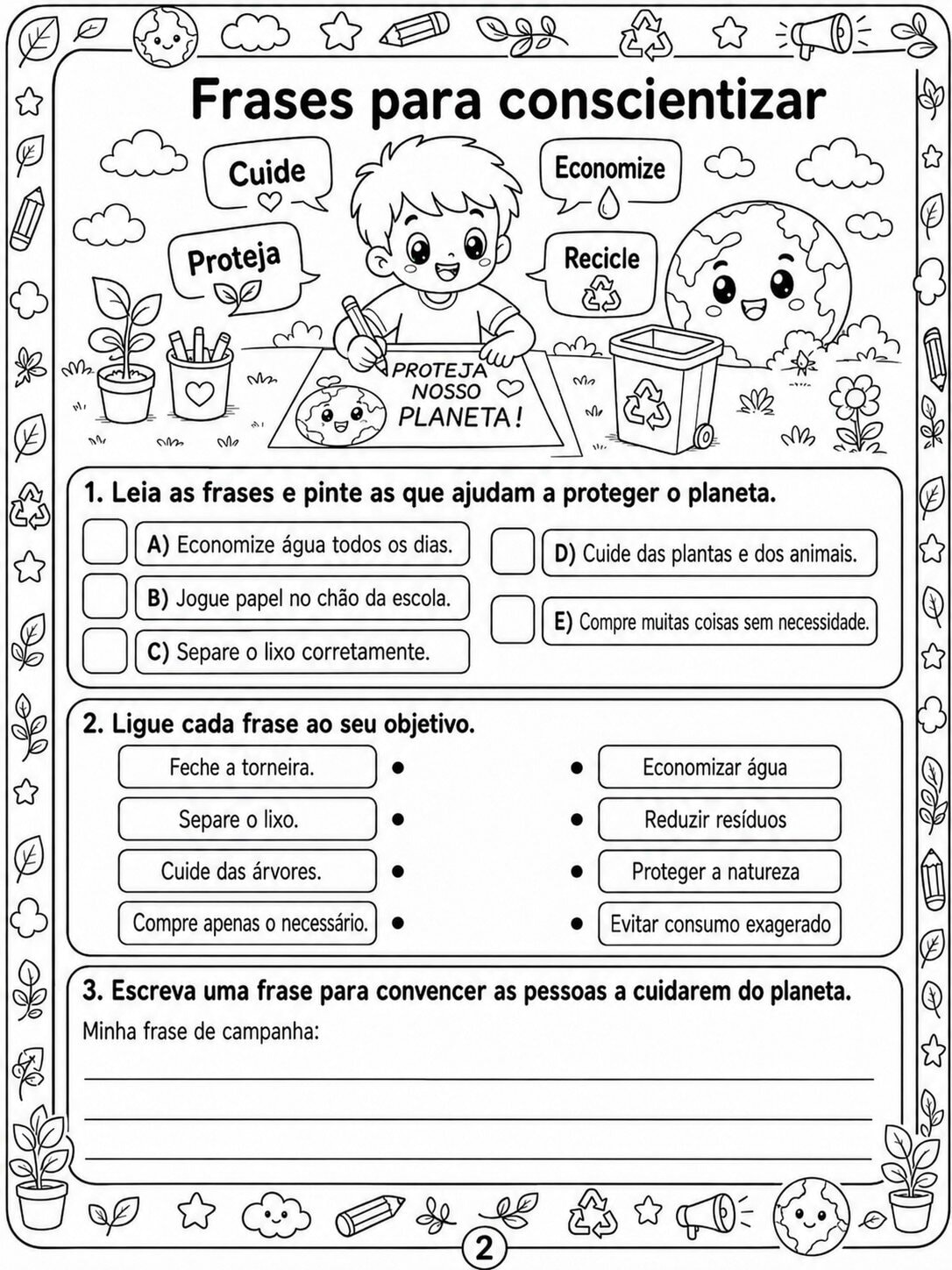 Proteja Nosso Planeta 3° ano 2