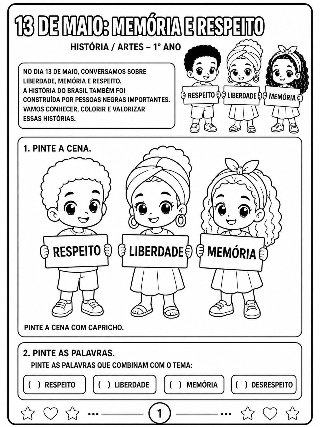 Figuras Afro-Brasileiras 1° Ano colorir e reconhecer figuras historicas afro brasileiras 1