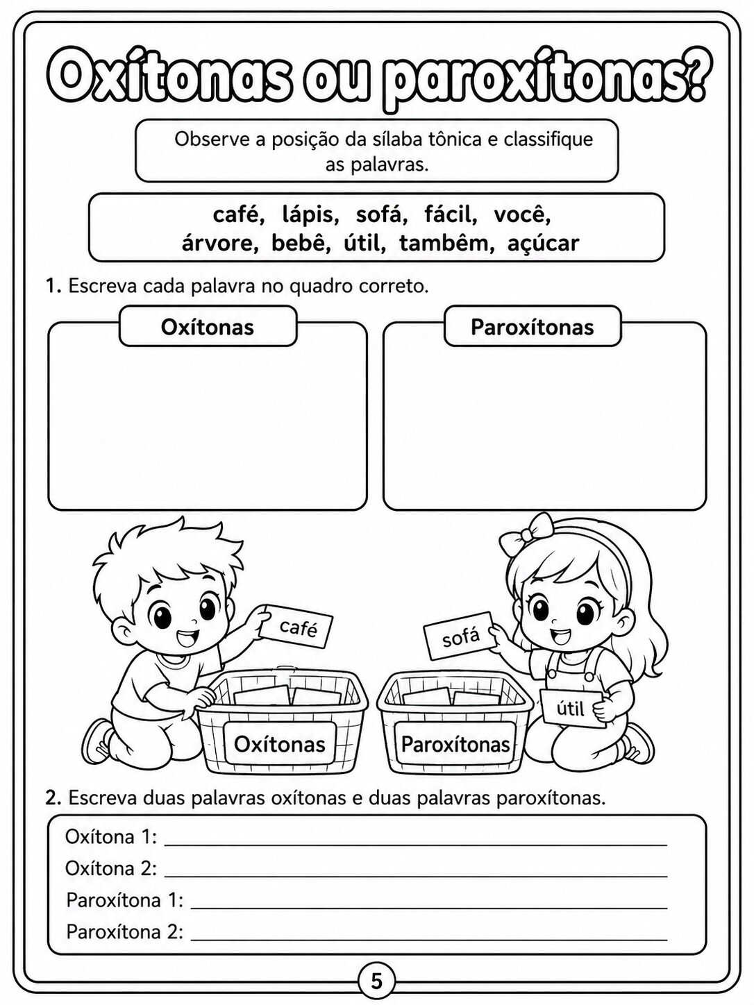 oxitonas e paroxitonas 5