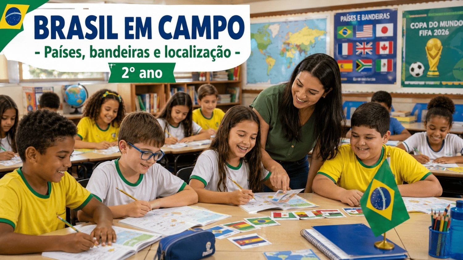 BRASIL EM CAMPO Paises bandeiras e localizacao capa