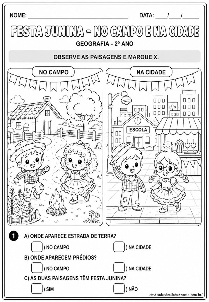 Geografia Campo e Cidade no Arraia 1