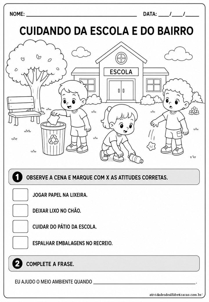 Geografia Cuidando da escola e do bairro 1