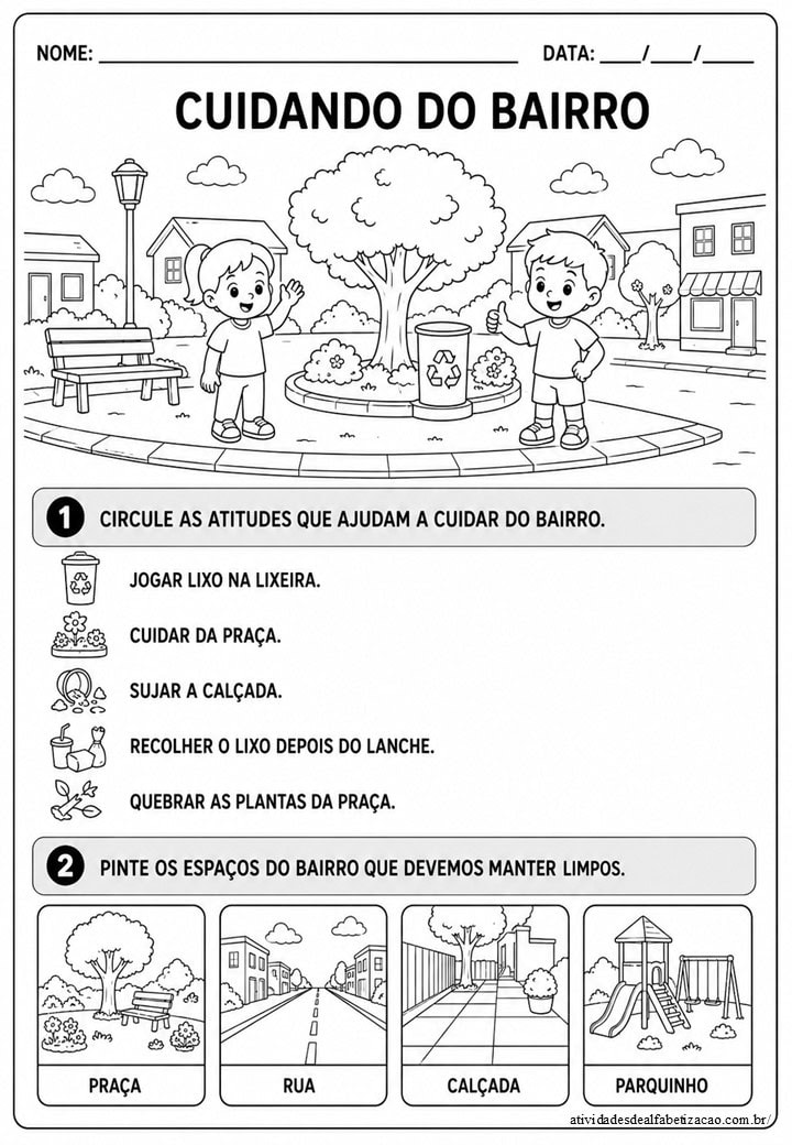 Geografia Cuidando da escola e do bairro 3