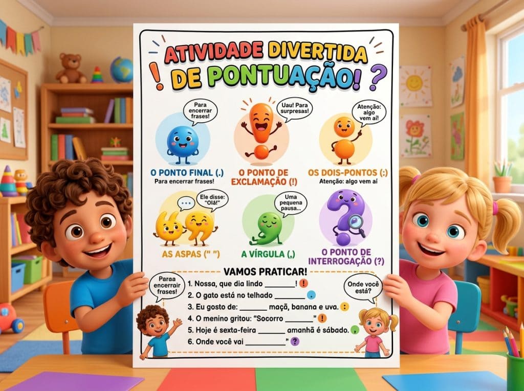 Atividade sobre sinais de pontuação – 3º ano para imprimir