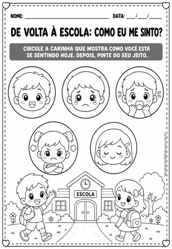 Atividade Retorno as Aulas Ed Infantil 1