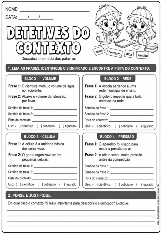 Atividade de Polissemia para o 5o Ano 4