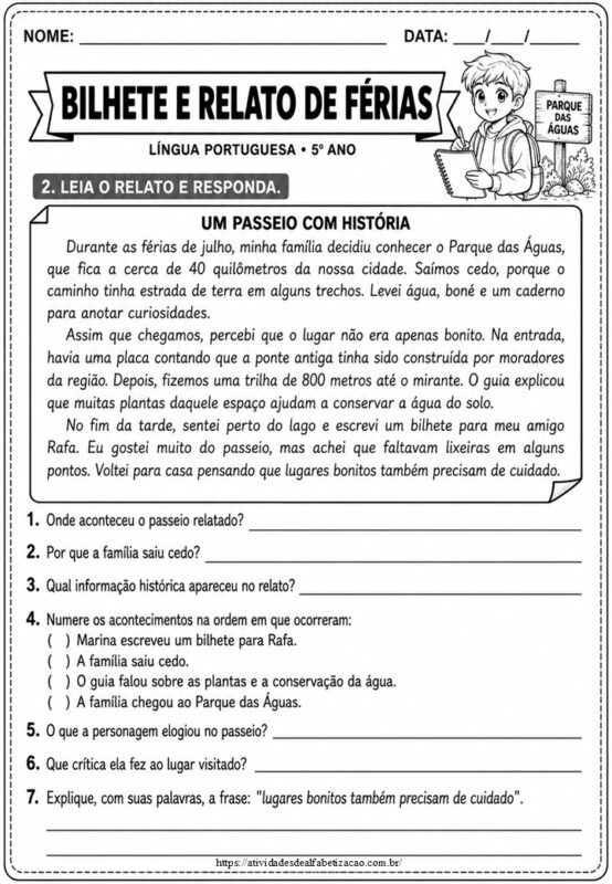 Bilhete e relato 2
