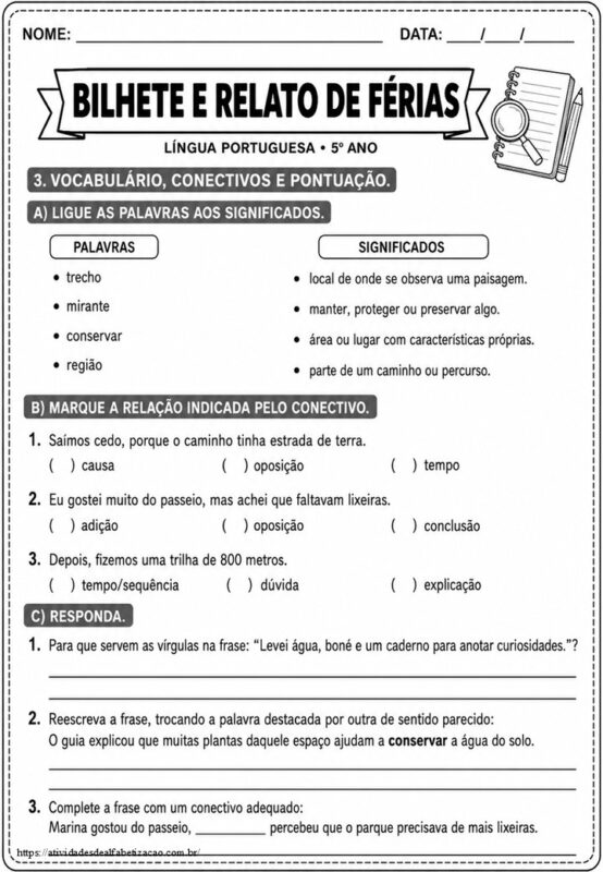 Bilhete e relato 3