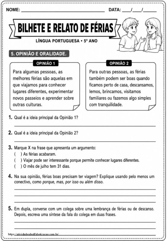 Bilhete e relato 5