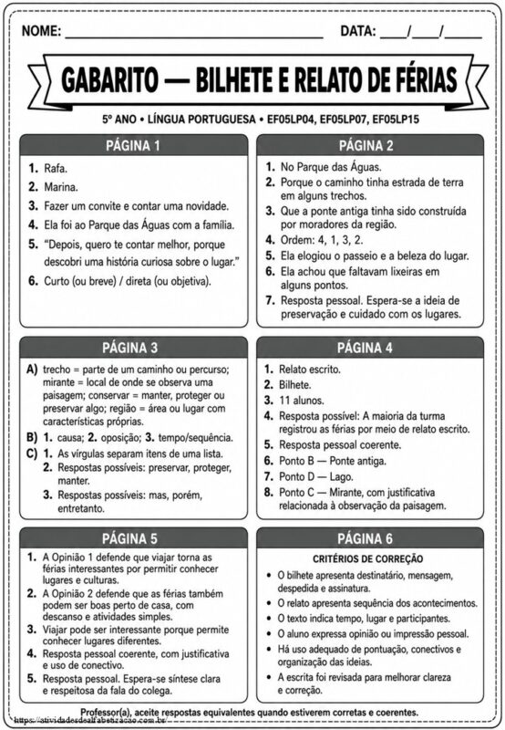 Bilhete e relato 7
