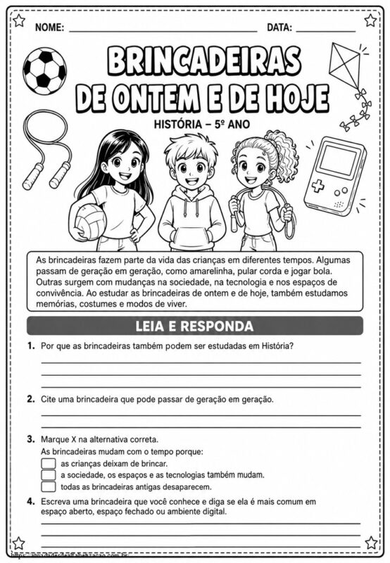 Brincadeiras de ontem e de hoje 5° ano 1