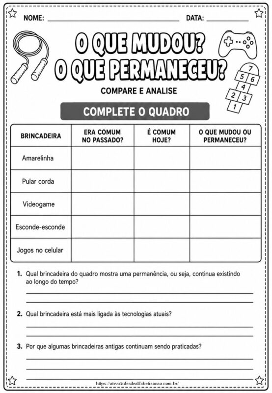 Brincadeiras de ontem e de hoje 5° ano 3