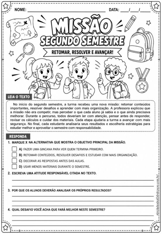 Volta as aulas 4° ano 1