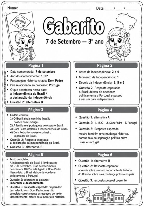 Atividade 7 de setembro 3° ano 7