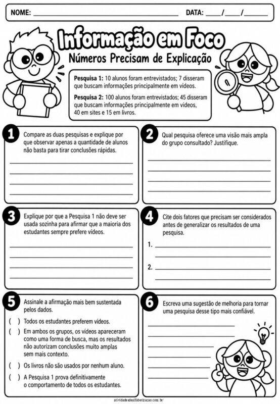 Atividades Fontes Evidencias e Autoria 5° Ano TCI 3