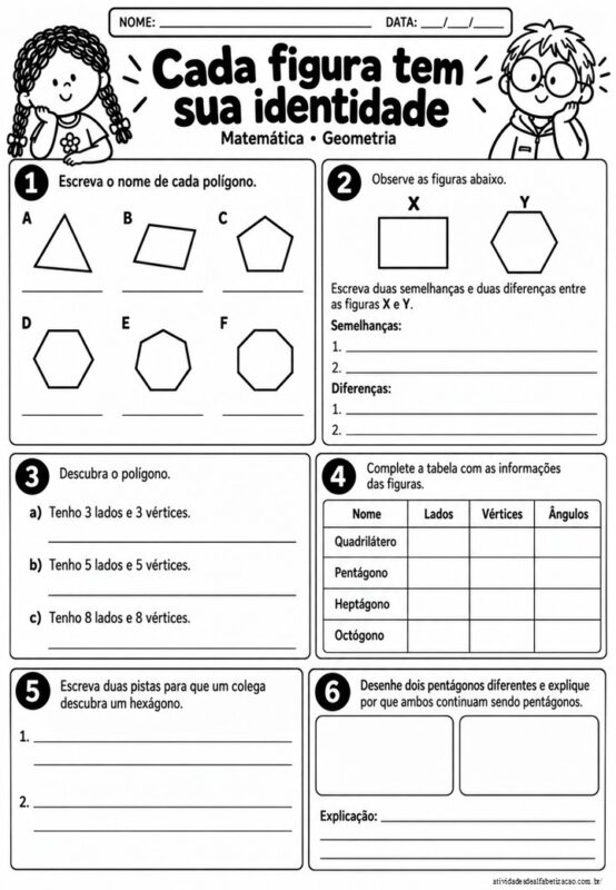 Atividades GEOMETRIA EM TRANSFORMACAO 5° Ano 2