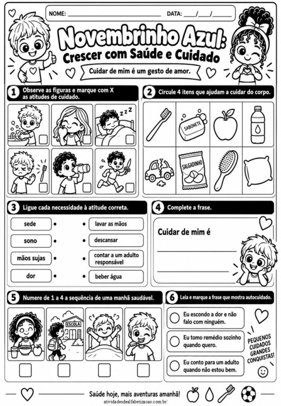 Atividades Novembrinho Azul 1° e 2° ano 1