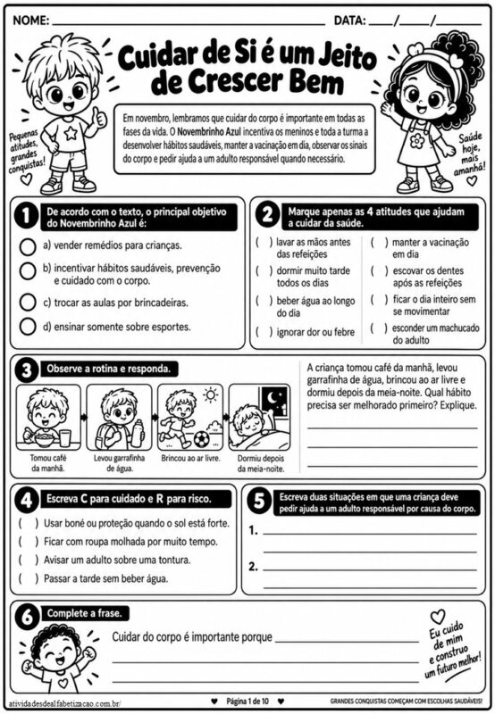 Atividades Novembrinho Azul 3° ano 1