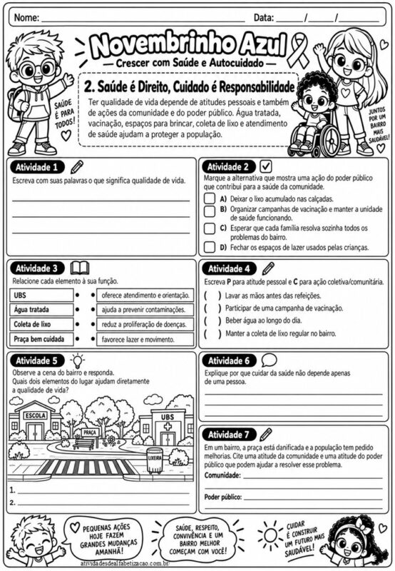 Atividades Novembrinho Azul 5° ano 2