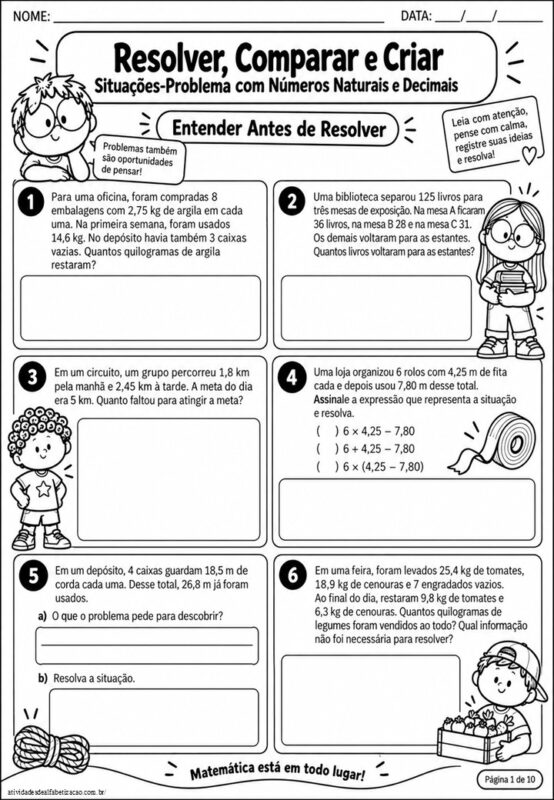 Atividades Resolver Comparar e Criar 5° Ano 1